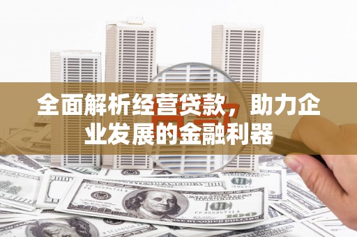 临沂全面解析经营贷款，助力企业发展的金融利器