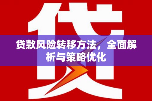 临沂贷款风险转移方法，全面解析与策略优化