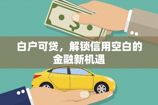 临沂白户可贷，解锁信用空白的金融新机遇