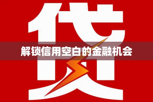 临沂解锁信用空白的金融机会